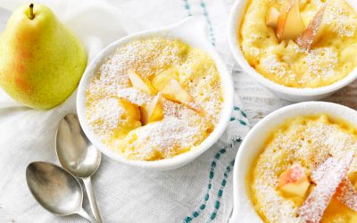 Pear and almond mug cake