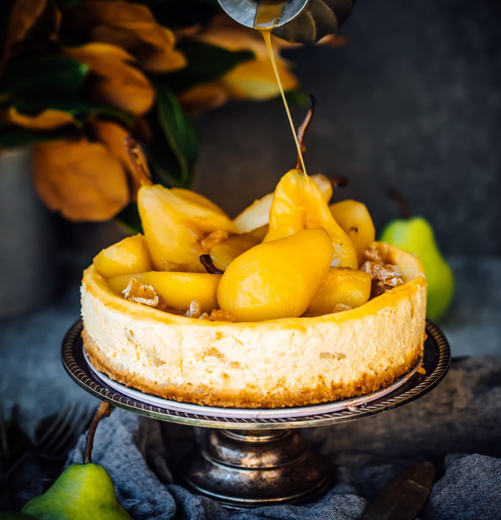 Pear and Ginger Ricotta Cheesecake Australian Pears