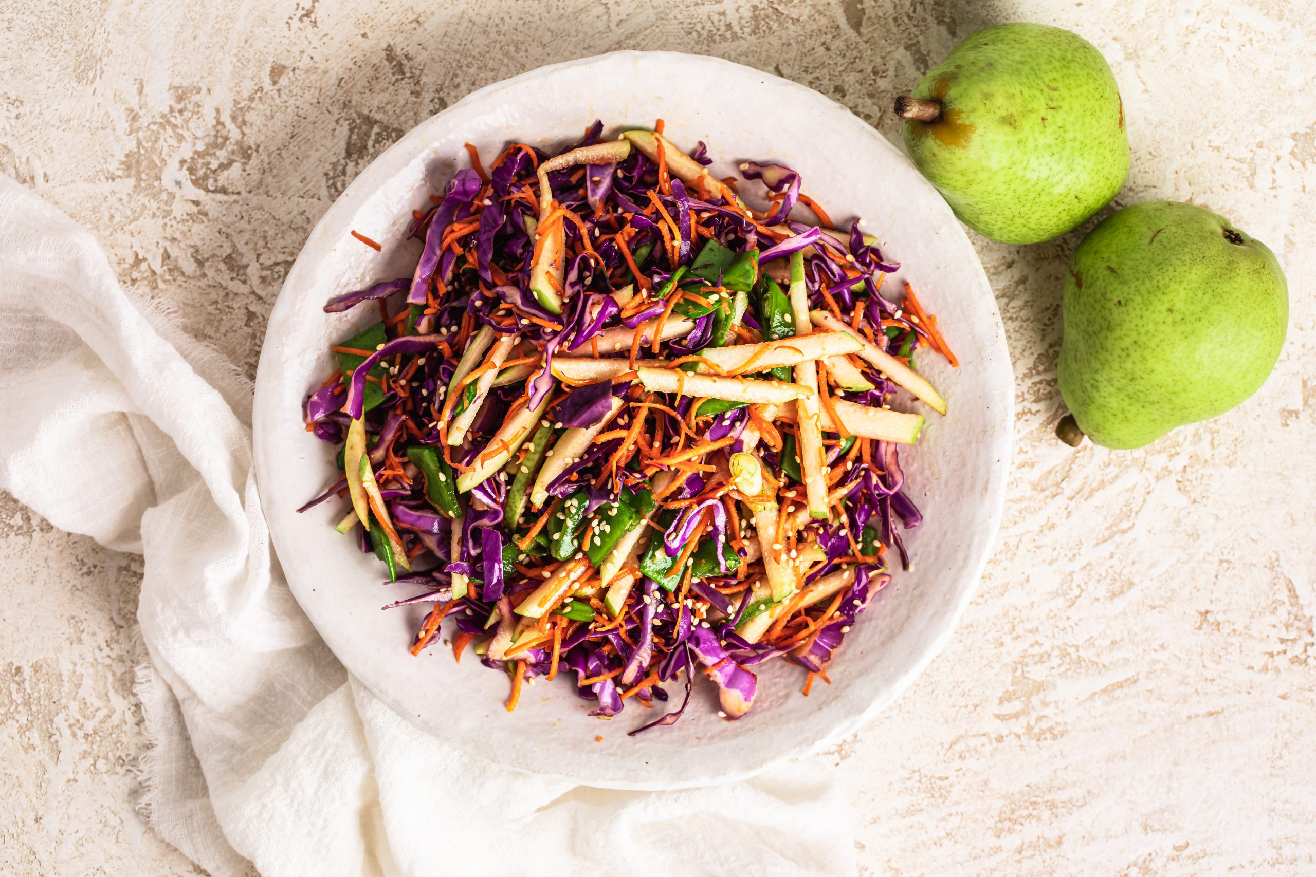 Asian Inspired Slaw with Bartlett Pears