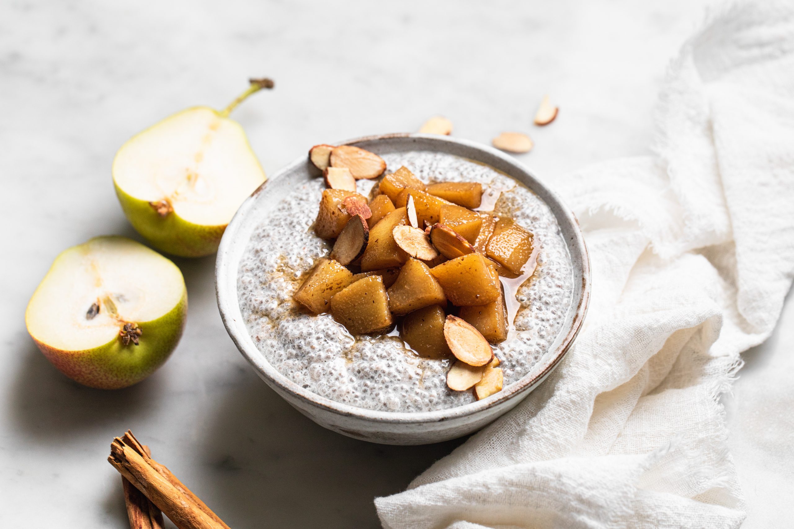 Chai Spiced Pear Chia Puddings Australian Pears