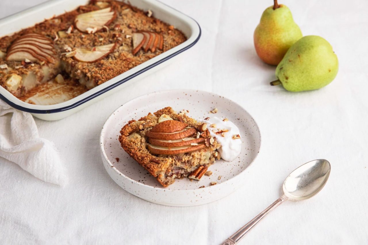 Bartlett Pear Baked Oats Australian Pears